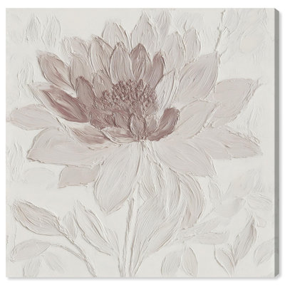 Sculptural Flower I Canvas Print Floral Wall Art by Art Remedy, Gallery Wrapped, 30 x 30