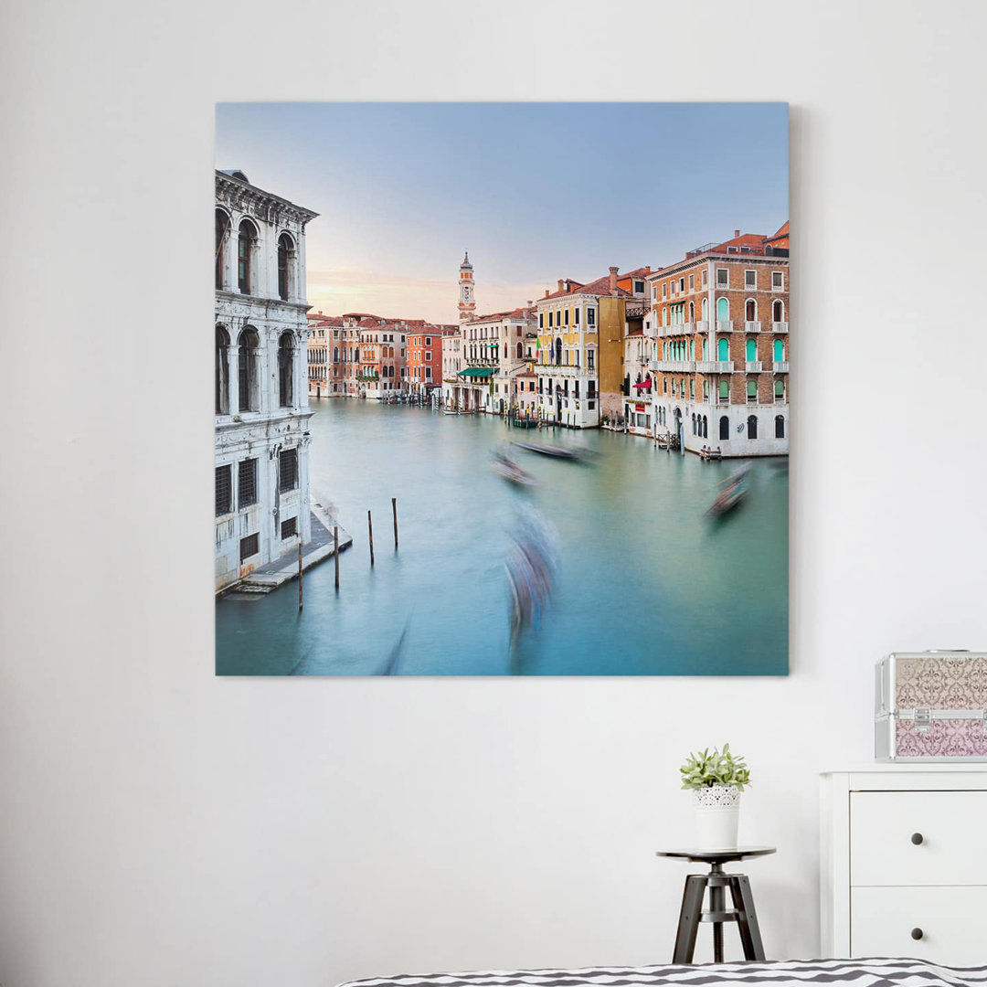 Leinwandbild Canale Grande Blick von der Rialto-Brücke Venedig