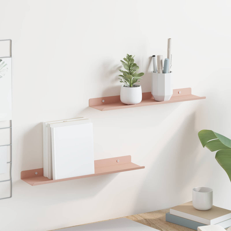 Steel Floating Shelf, Pink