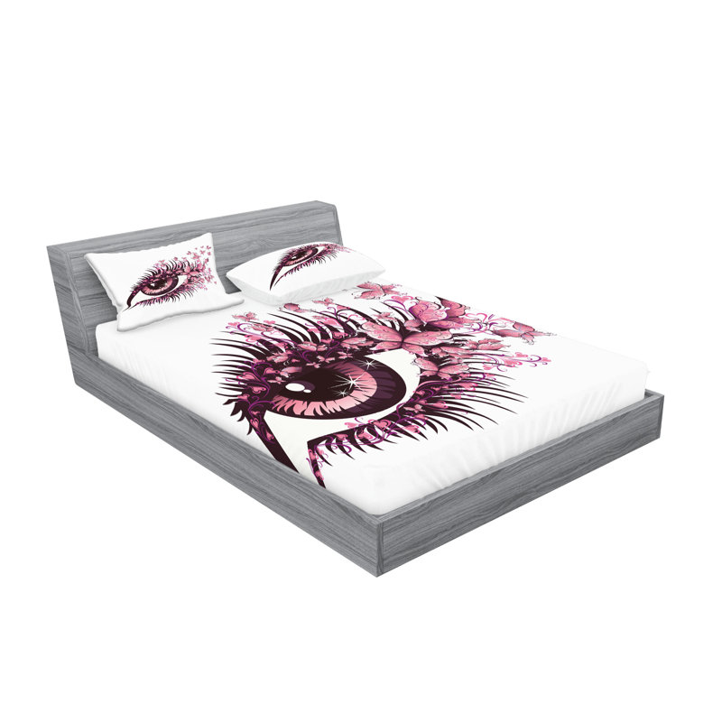 Drap-housse et coussin décoratif Ambesonne, Ensemble de draps pour très grand lit californien