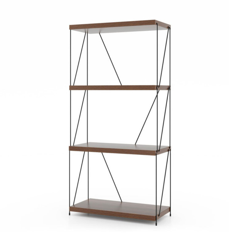 4-Tier Multipurpose Display Rack with Metal Frame