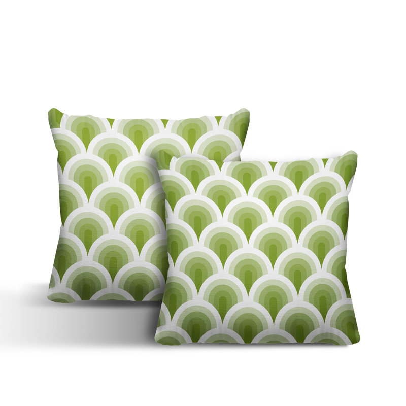  Coussin décoratif intérieur / extérieur, L 19 po x H 19 po, Chartreuse