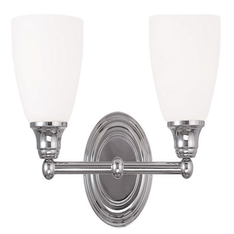 Éclairage pour meuble-lavabo à 2 lumières, Chrome poli