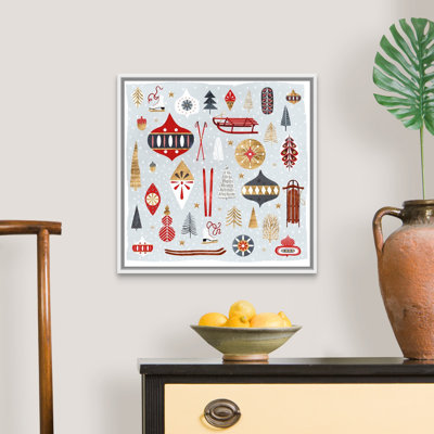Reproduction d’art sur toile, "Christmas chalet IV" par Victoria Borges