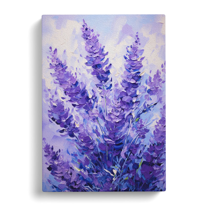 Lavender Flower Action Painting No.3 - No Frame Print