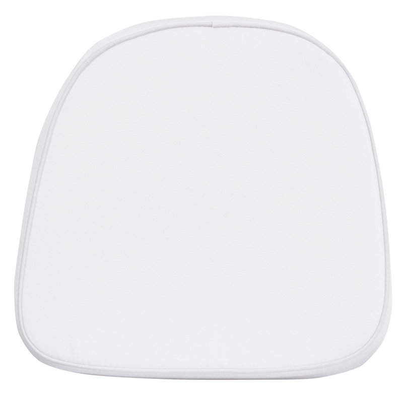 Kids Soft Fabric Chiavari Chair Cushion - Chair and Event Accessories, White, 11.5" W x 11.5" D, 1.5"