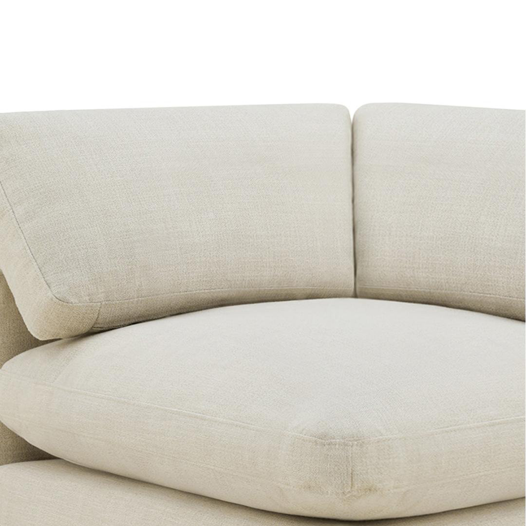 Asher 5 - Piece Upholstered Sectional, Effie Linen Performance Linen