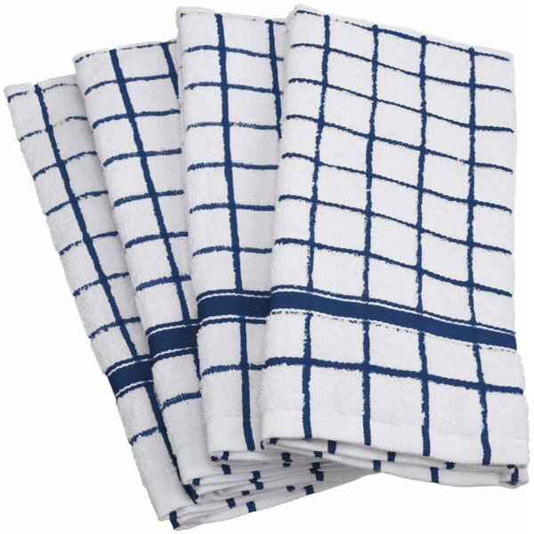 Kitchen Towels 100% Cotton Blue Dish Towels, Hand Towels, Tea Towels Flat,  Terry, Waffle and Herringbone Dish Towels for Drying Dishes, 28 in x 16 in