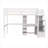 Platform Loft Bed Multi-Sleeper Storage Solid Pine Construction Twin Size Crisp White With Separate Bed Desk and Drawers
