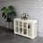 White Kitchen Stand With Glass Door Storage-405770370
