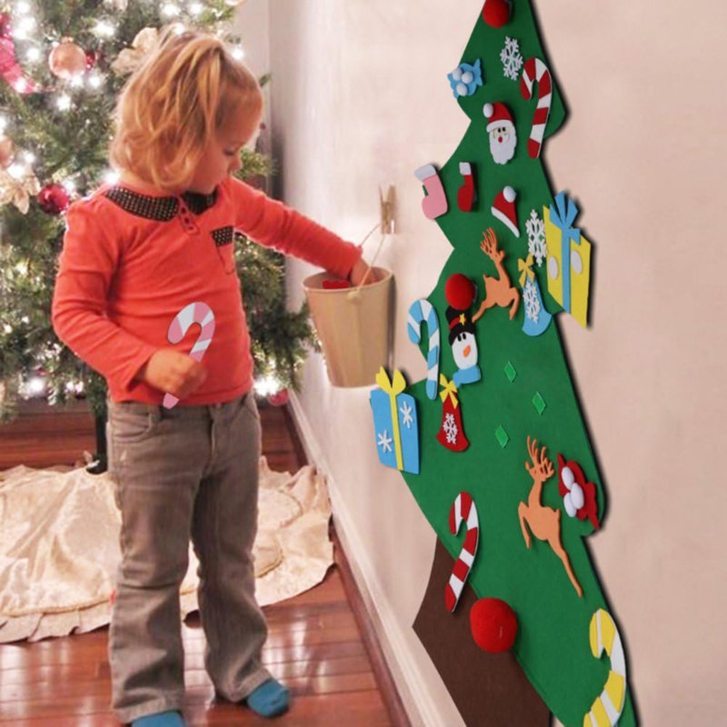 Ensemble d'arbres de Noël en feutre Aytai