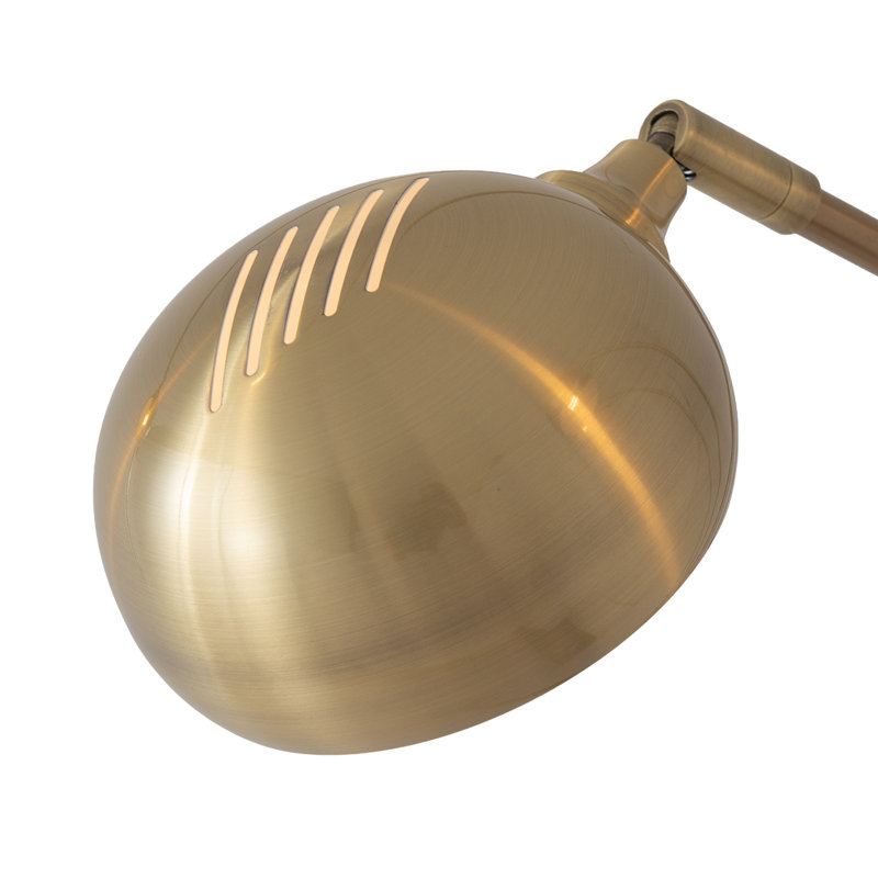 Mushroom 5 Light Arc Floor Lamp - Dimmer switch, Marble base, Weathered Brass