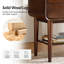 Elzena Mid-Century Modern 2-Drawer Solid Wood Veneer With Built-In Charging End Table-400915699