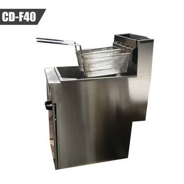 3 Tube Commercial Deep Fryer with 2 Baskets - 50 lbs Capacity - 90,000 BTU Egles