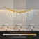 16-Light 55" Dimmable Tree Branches Crystal Linear Chandelier