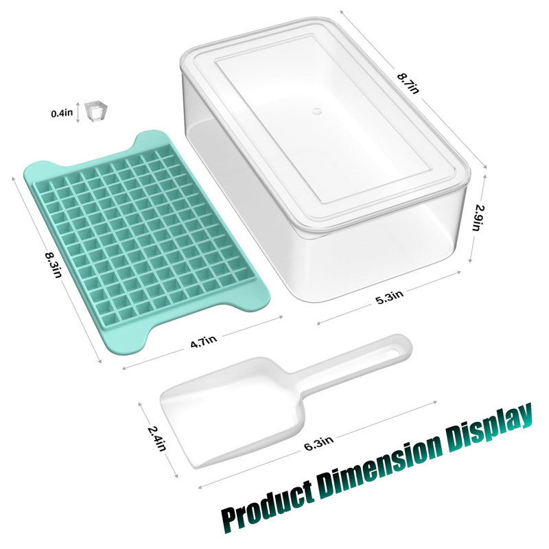 Mini Ice Cube Tray For Freezer - 4 Pack Small Nugget Ice Trays With Airtight Storage Bin, 117 Cubes Total | Easy Release Crushed Ice Maker For Cocktails, Sodas & Smoothies | Perfect For Home Bars, Parties & Office Use