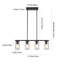 Dyllian 4 - Light Kitchen Island Pendant Lighting Linear Pendant Lights Dinning Room Light Fixture-1500318046