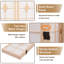 Cloison 4 panneaux pliants en bois