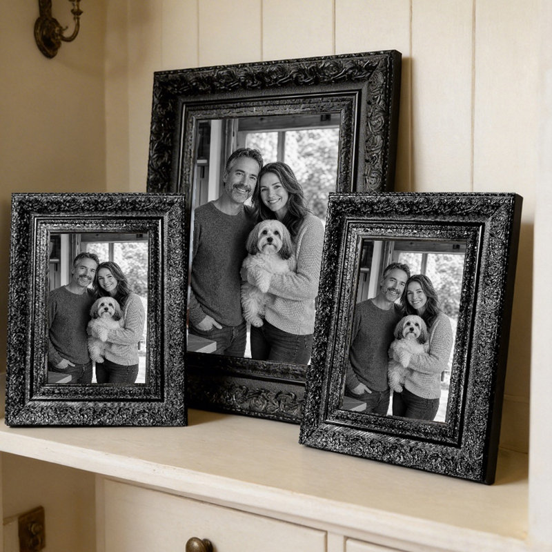 Cadre photo 3 pièces 8 "x 10" noir pour mémoire, Noir, 3, 8" W x 10" H