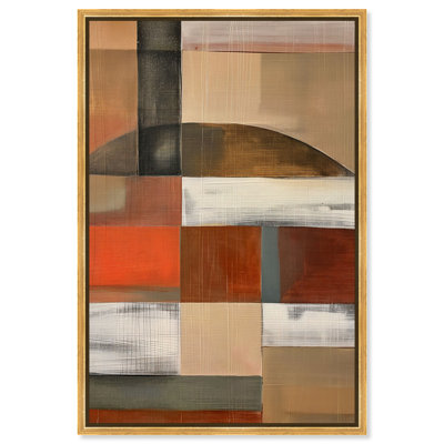 Pattern Pulse I Canvas Abstract Print by Oliver Gal, Black Frame, 10 x 15