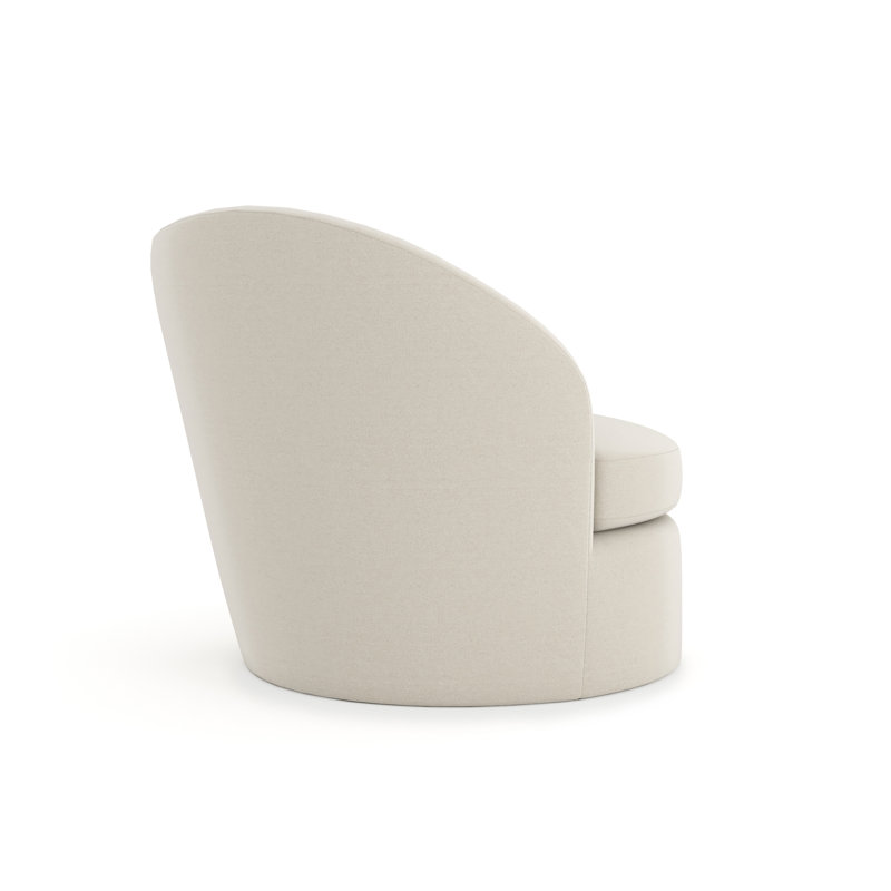 Caracole Swivel Barrel Chair, Beige