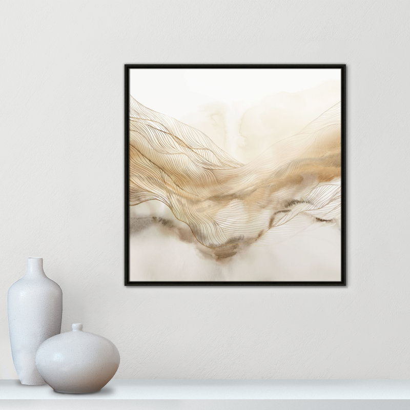 «Line Haze II» par Isabelle Z, H 31,5 po x l 31,5 po, Espresso