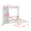 Grand lit escamotable avec tablettes-21012821