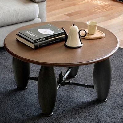 Table basse vintage en bois massif de style français