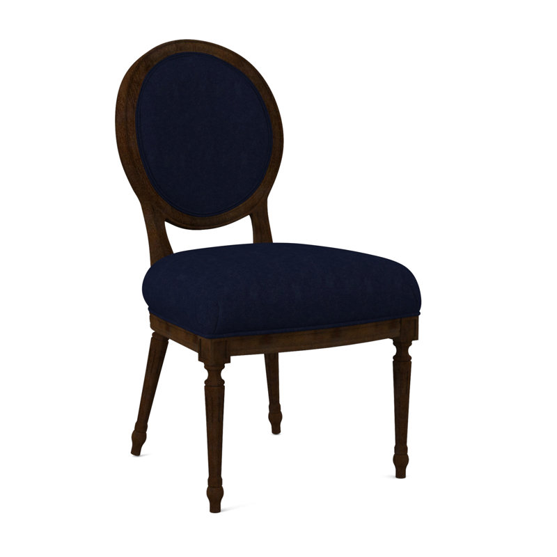 Chaise d'appoint Dauphin, Noyer noir, Uniforme Margaret