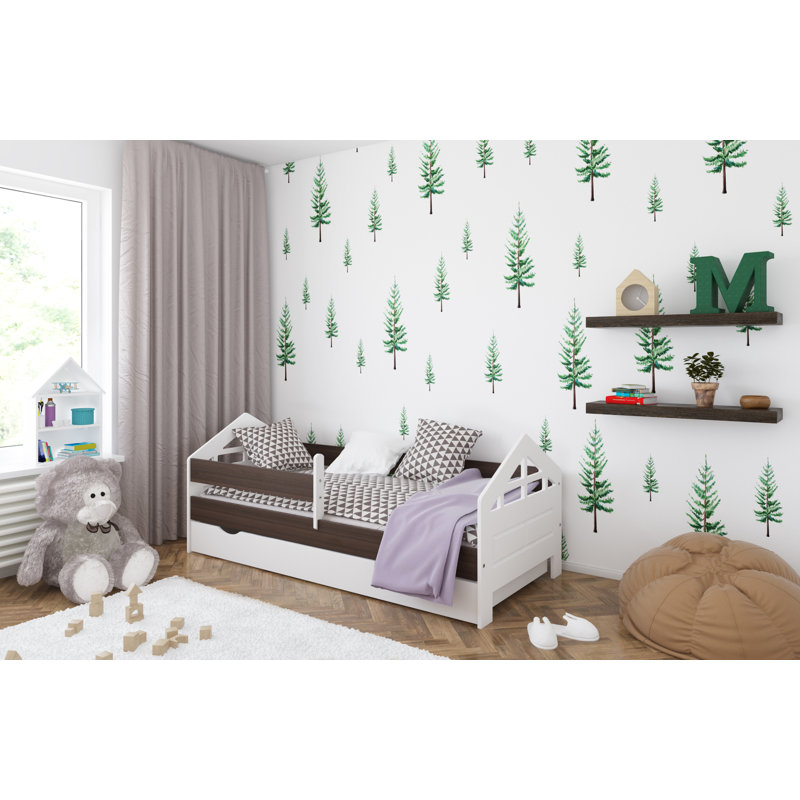 Vezina Cabin Bed with Storage Included, 80 x 180 cm, Nut