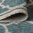 Hague Moroccan Trellis Textured Weave Teal/Gray Indoor/Outdoor Rug-620755986