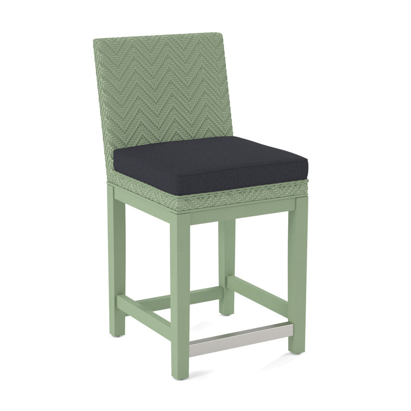 Upholstered Stool, Eggshell Crypton Performance; 0884-93, Celery Finish