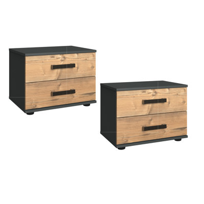 Donnay 52cm W Manufactured Wood Bedside Table