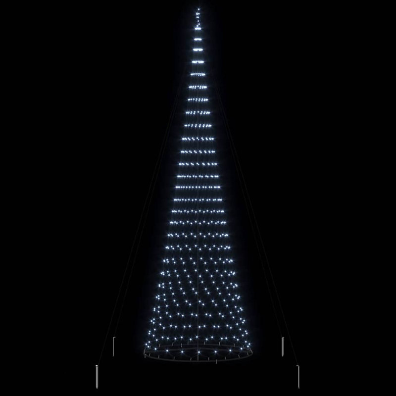  LED Christmas Tree 138.5 x 138.5 x 399 cm Metal, Cool White