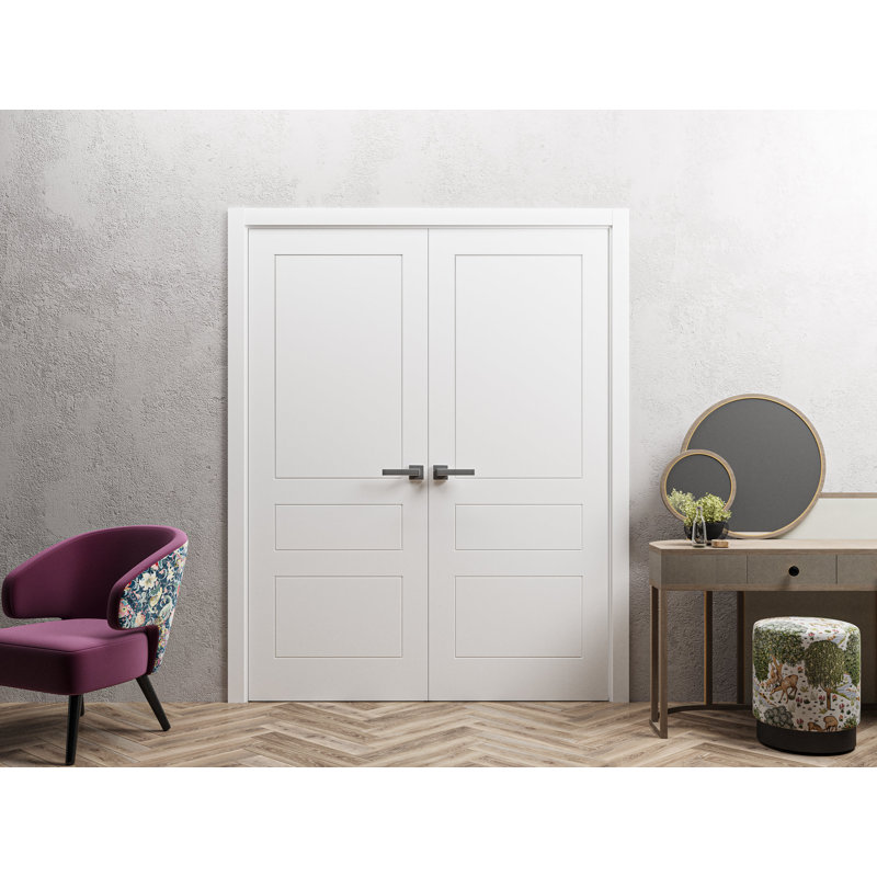 Portes françaises à panneaux, 18 po x 80 po