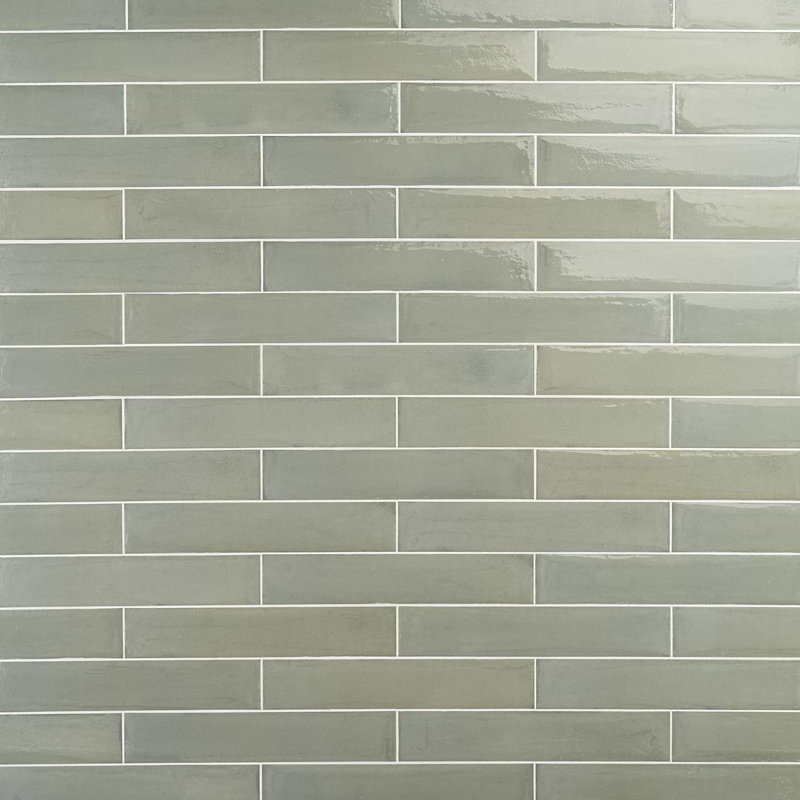 Paint 3x16 Glossy Porcelain Tile, Verde Green