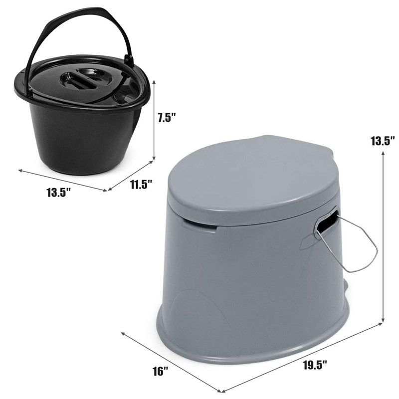 Blue Elephant 7.57L LPF Elongated Chair Height Floor Mounted Kit, Grey