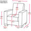 Fauteuil convertible avec rangement, microfibre grise, pratique pour les petits espaces de vie, conversion de canapé-lit, fauteuil rembourré en microfibre de qualité, fonction de rangement, matériaux hauts,