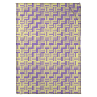 Couverture polaire à rayures classic basketweave