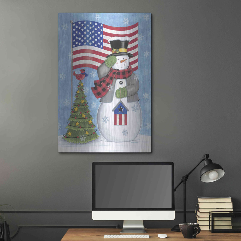 «Patriotic Snowman» par Deb Strain, H 36 po x l 24 po