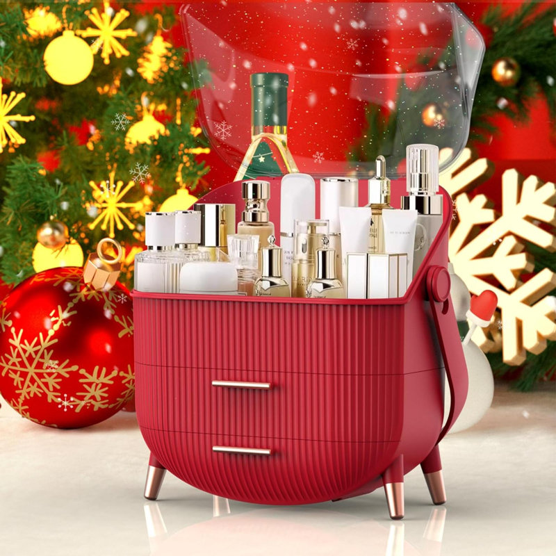 Organisateur de maquillage en plastique Yovana, Rouge