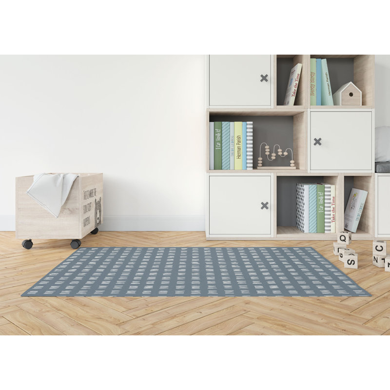 Tapis de jeu Dash Kids, Bleu, Rectangle 5 pi x 7 pi