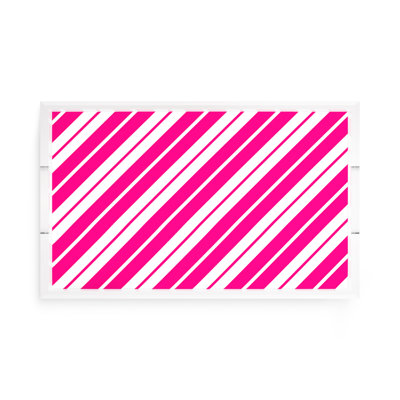 Candy Cane Stripe Acrylic Rectangle Decorative Tray