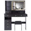 Ensemble de meuble-lavabo de 41 po avec commode gauche et tabouret rembourré-1089984553
