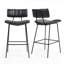 Ensemble de 2 tabourets de bar Palgrave avec pieds en métal noir-2086312952-2086312953