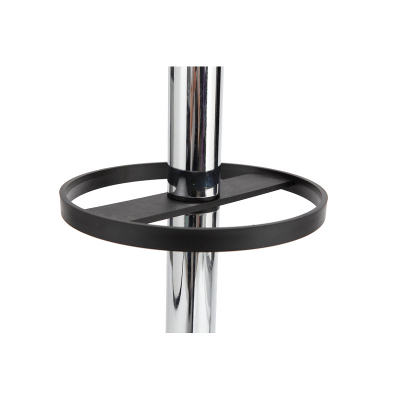 Polished Chrome Freestanding Coat Rack with Umbrella Stand