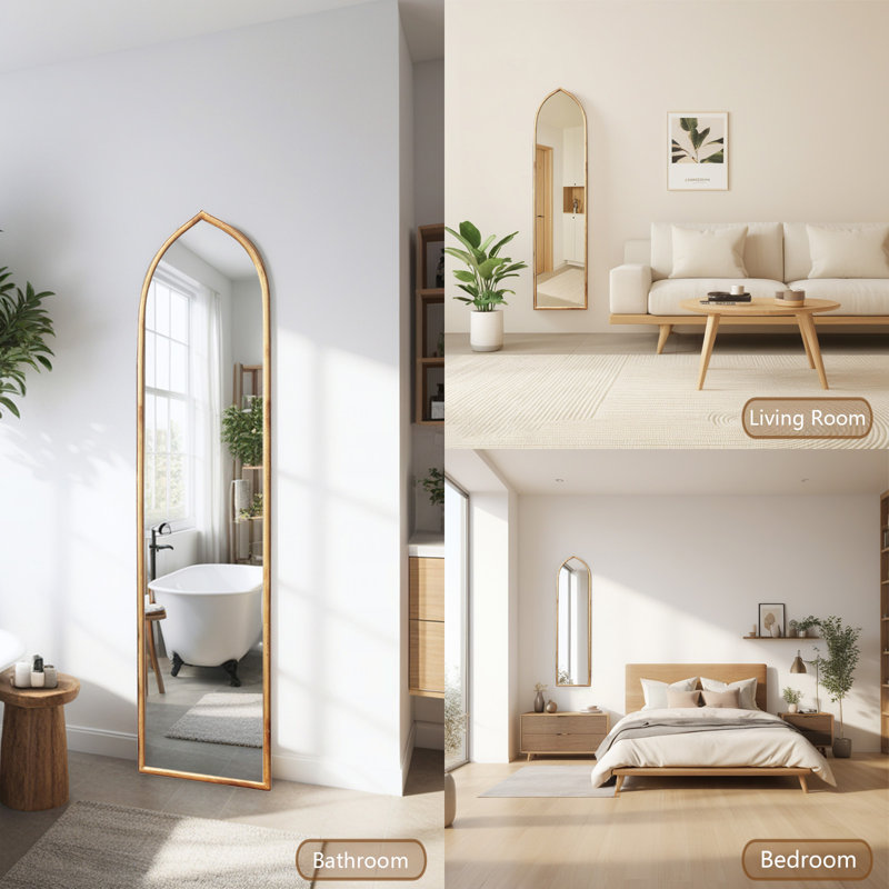 Solange Metal Flat Full Length Mirror | Modern Design