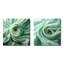 Green Soft Fractal Spirals I - Ensemble de 2 décorations murales carrées en spirale abstraites-1527881812