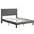 Gray Upholstered Full Size Bed Frame - Headboard & Potent Wood Slat Grouping Mattress Foundation No Box Spring Easy Assembly Identified Secure Compound To Assemble Discovered