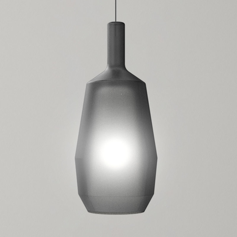 MOM 1 - Light Pendant, Vetro  Black Glass, White
